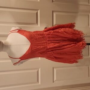 Whyte Eyelash coral Romper